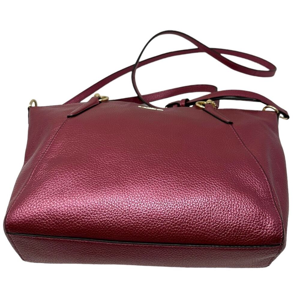 Coach Metallic Pebble Leather Small Kelsey Satchel in Antique Blush - Picture 3 of 12